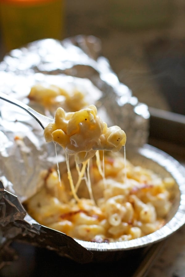 Camping Mac n' Cheese...omg so yummy!! The easiest make ahead dinner for camping!
